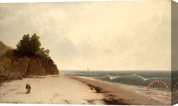 John Frederick Kensett Coast Scene with Figures (beverly Shore) Stretched Canvas Print / Canvas Art