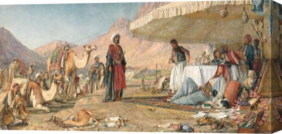John Frederick Lewis A Frank Encampment in The Desert of Mount Sinai. 1842 Stretched Canvas Print / Canvas Art