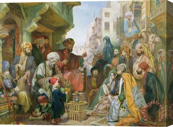 John Frederick Lewis A Street In Cairo Stretched Canvas Painting / Canvas Art