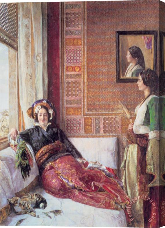 John Frederick Lewis Harem Life in Constantinople Stretched Canvas Painting / Canvas Art