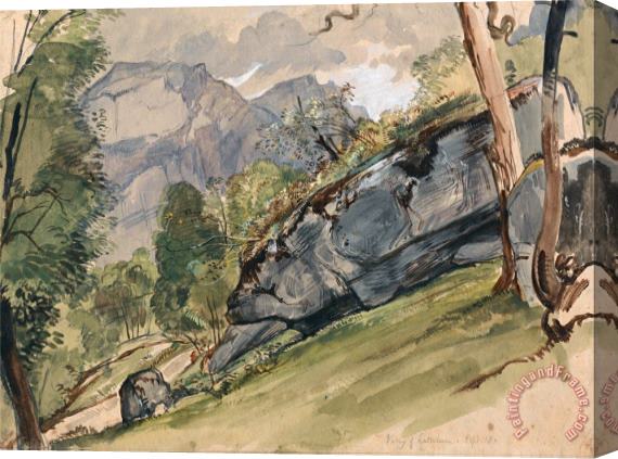 John Frederick Lewis The Valley of Lutscheuen Stretched Canvas Print / Canvas Art