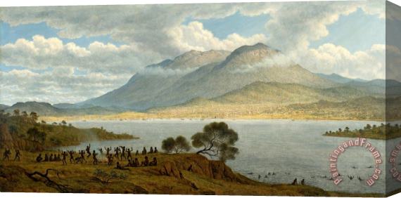 John Glover Mount Wellington And Hobart Town From Kangaroo Point Stretched Canvas Painting / Canvas Art