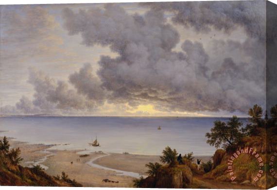 John Glover Sandown Bay, From Near Shanklin Chine, Isle of Wight Stretched Canvas Print / Canvas Art