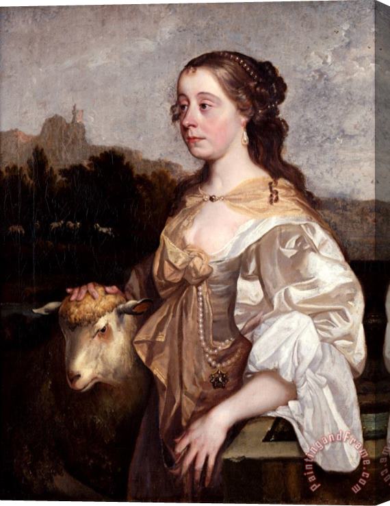 John Greenhill A Lady As a Shepherdess Stretched Canvas Print / Canvas Art