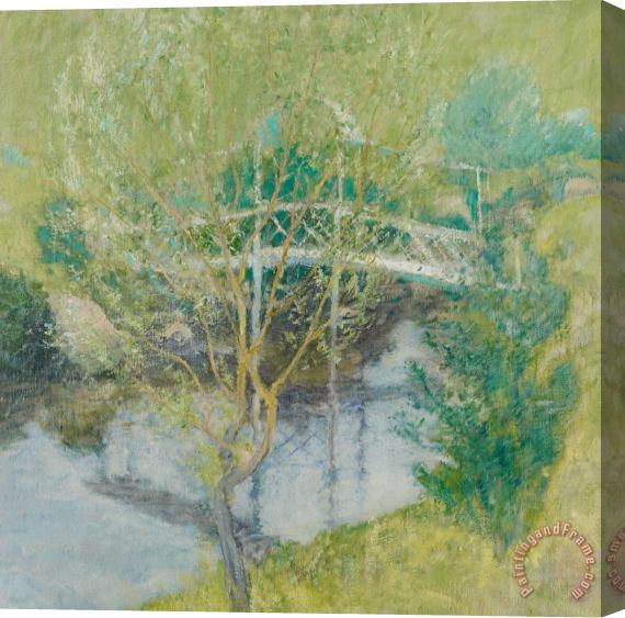 John Henry Twachtman The White Bridge Stretched Canvas Painting / Canvas Art