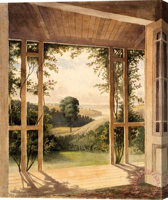 John Kinder Auckland, From The Verandah of Mr Reader Wood's Cottage Stretched Canvas Print / Canvas Art