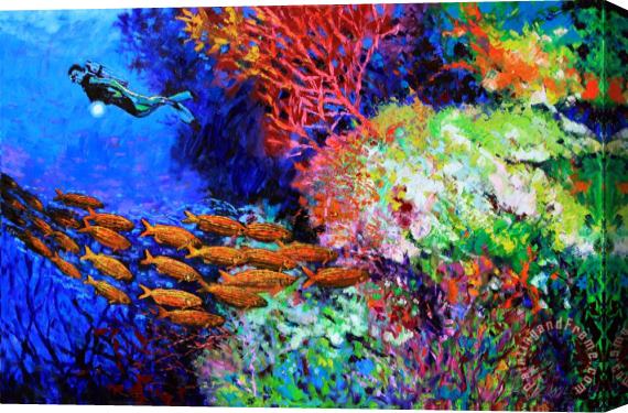 John Lautermilch A Flash of Life and Color Stretched Canvas Painting / Canvas Art