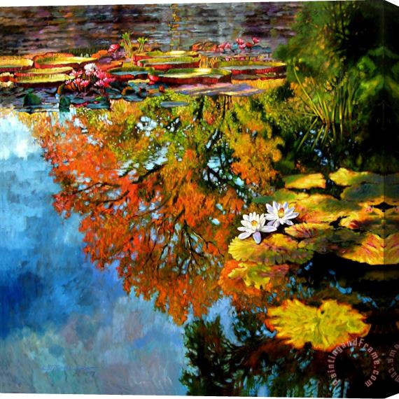 John Lautermilch Early Morning Fall Colors Stretched Canvas Painting / Canvas Art