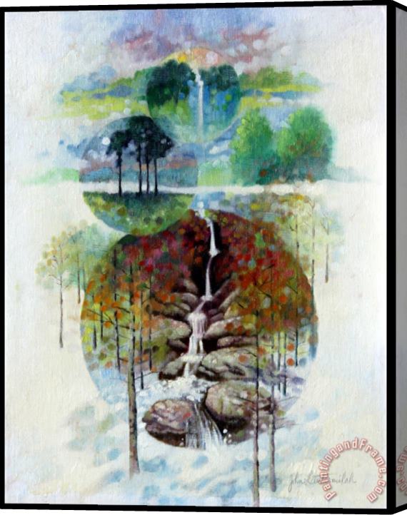 John Lautermilch Eternal Waterfall Stretched Canvas Painting / Canvas Art