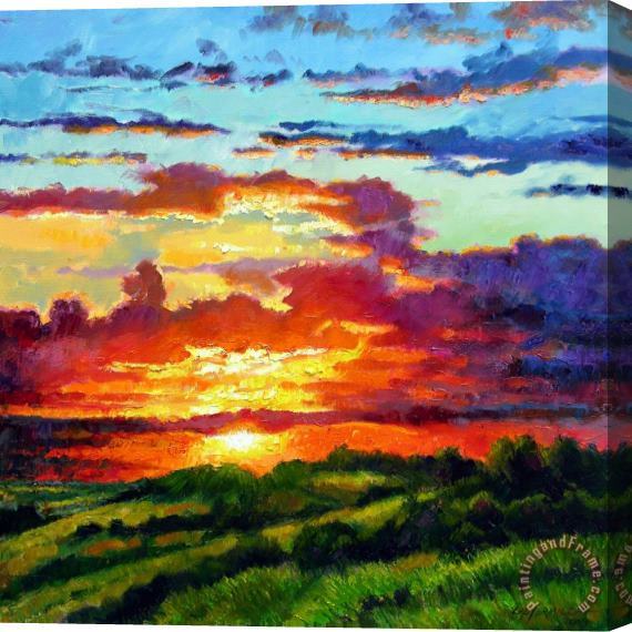 John Lautermilch Evenings Final Glow Stretched Canvas Painting / Canvas Art
