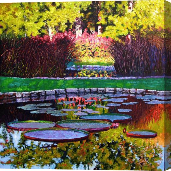John Lautermilch Garden Ponds - Tower Grove Park Stretched Canvas Print / Canvas Art