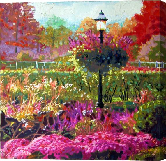 John Lautermilch Gas Light in the Garden Stretched Canvas Painting / Canvas Art
