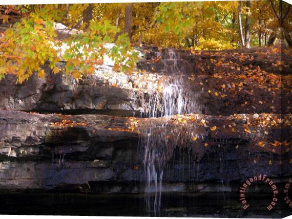 John Lautermilch Waterfall in Creve Coeur Stretched Canvas Print / Canvas Art