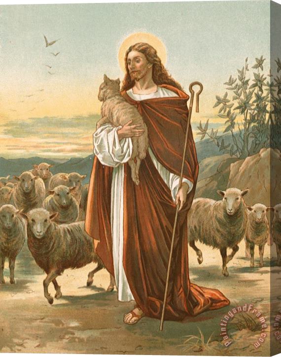 John Lawson The Good Shepherd Stretched Canvas Painting / Canvas Art