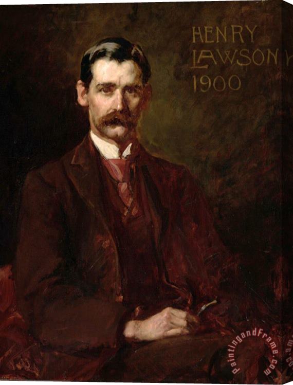 John Longstaff Henry Lawson Stretched Canvas Print / Canvas Art
