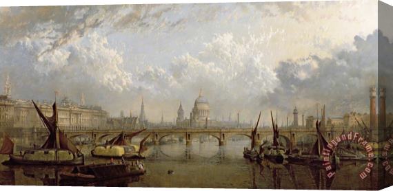 John MacVicar Anderson View of London Stretched Canvas Print / Canvas Art