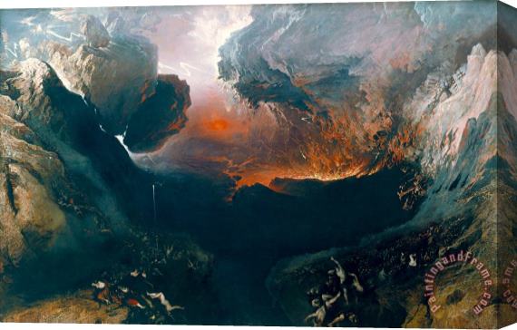 John Martin The Great Day of His Wrath Stretched Canvas Print / Canvas Art