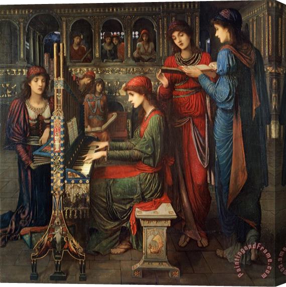 John Melhuish Strudwick Saint Cecilia Stretched Canvas Print / Canvas Art