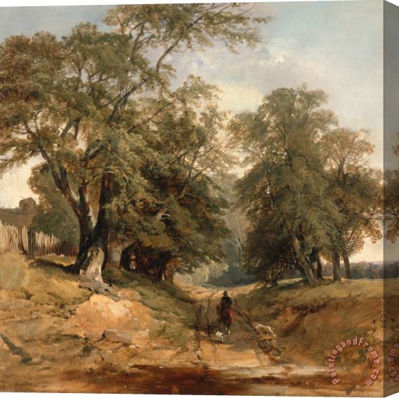 John Middleton A Landscape with a Horseman Stretched Canvas Print / Canvas Art