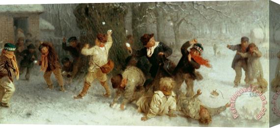 John Morgan Snowballing Stretched Canvas Painting / Canvas Art