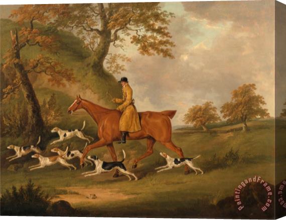 John Nost Sartorius Huntsman And Hounds Stretched Canvas Painting / Canvas Art