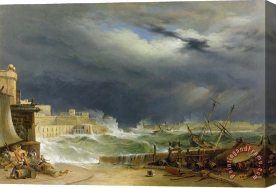 John or Giovanni Schranz Storm Malta Stretched Canvas Print / Canvas Art