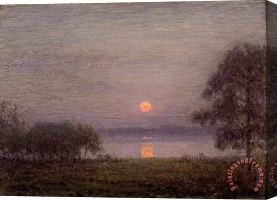 John Ottis Adams Moonrise, Tampa Bay Stretched Canvas Painting / Canvas Art