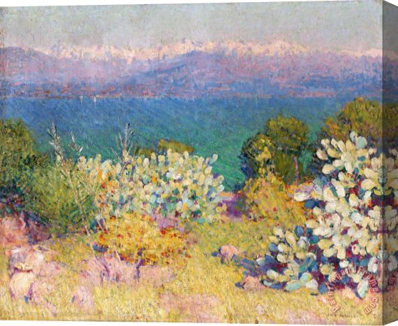 John Peter Russell In The Morning, Alpes Maritimes From Antibes Stretched Canvas Print / Canvas Art