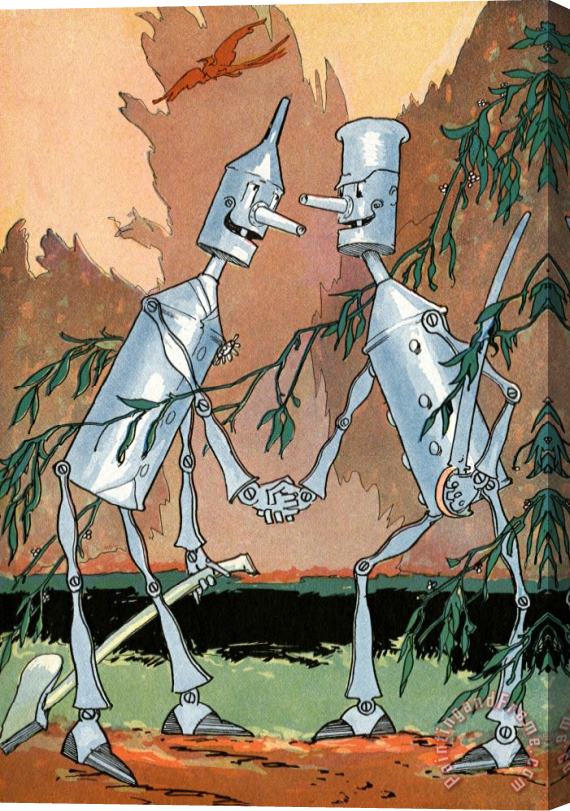 John R. Neill Land of Oz: The Tin Woodman And His Twin. Stretched Canvas Painting / Canvas Art