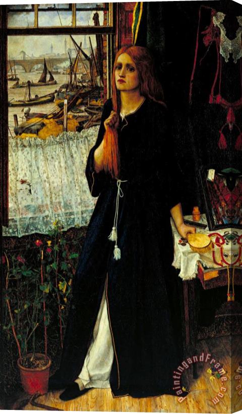 John Roddam Spencer Stanhope Thoughts of The Past Stretched Canvas Painting / Canvas Art