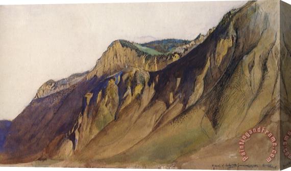 John Ruskin Head of Lake Geneva Stretched Canvas Print / Canvas Art