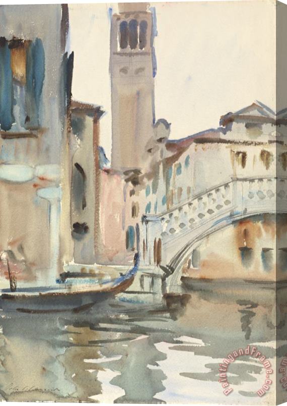 John Singer Sargent A Bridge And Campanile, Venice Stretched Canvas Painting / Canvas Art