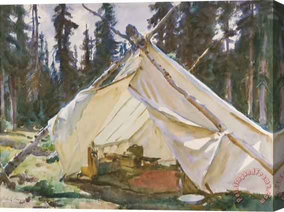 John Singer Sargent A Tent in The Rockies Stretched Canvas Print / Canvas Art