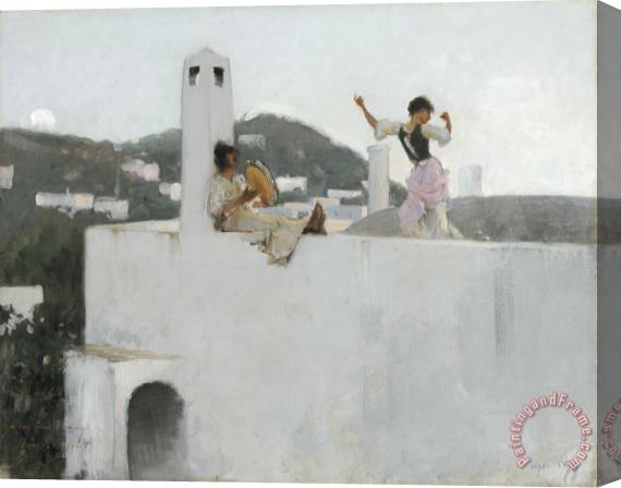 John Singer Sargent Capri Girl on a Rooftop Stretched Canvas Print / Canvas Art