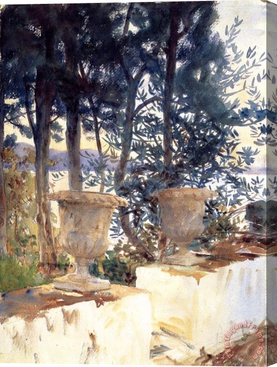 John Singer Sargent Corfu The Terrace 1909 Stretched Canvas Painting / Canvas Art