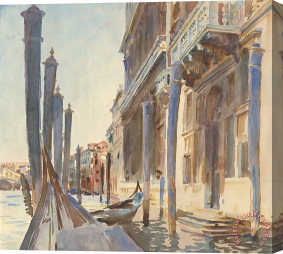 John Singer Sargent Gondola Moorings on The Grand Canal Stretched Canvas Painting / Canvas Art