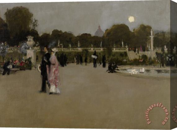 John Singer Sargent Luxembourg Gardens At Twilight Stretched Canvas Print / Canvas Art