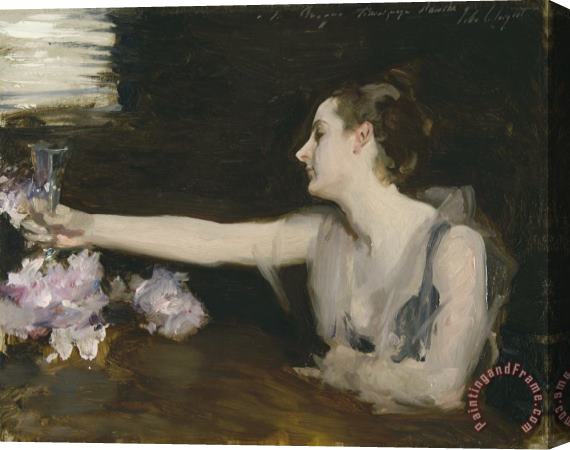 John Singer Sargent Madame Gautreau Drinking a Toast Stretched Canvas Print / Canvas Art