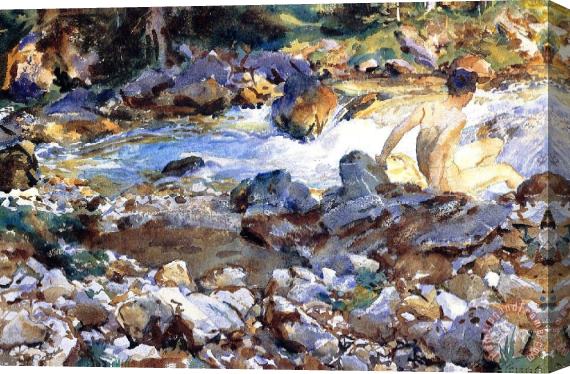 John Singer Sargent Mountain Stream Stretched Canvas Painting / Canvas Art