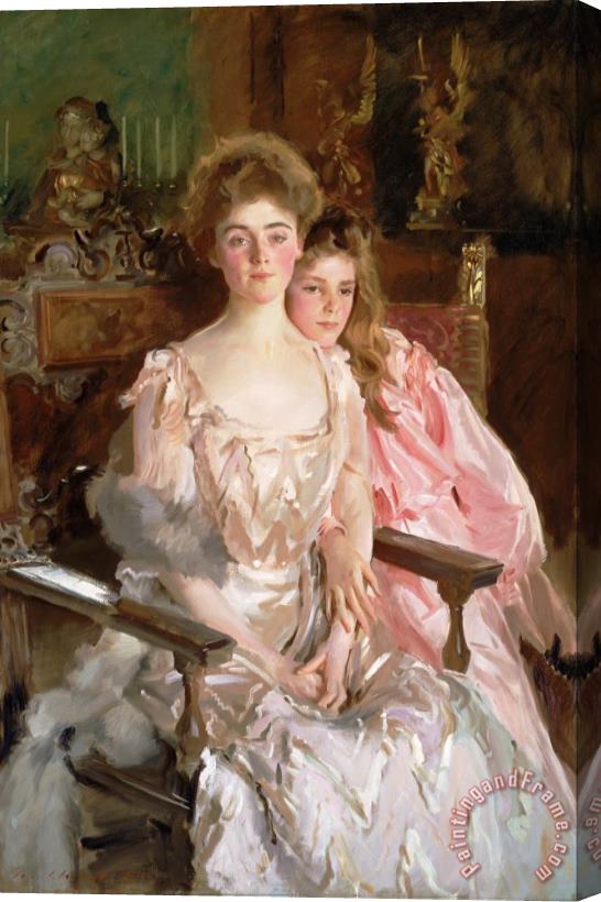 John Singer Sargent Mrs. Fiske Warren (gretchen Osgood) And Her Daughter Rachel Stretched Canvas Painting / Canvas Art