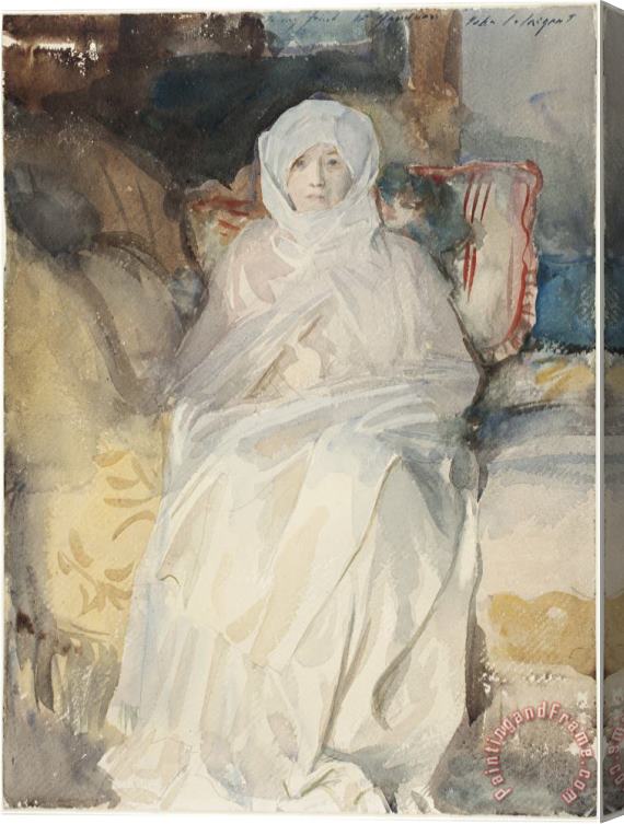 John Singer Sargent Mrs. Gardner in White Stretched Canvas Painting / Canvas Art