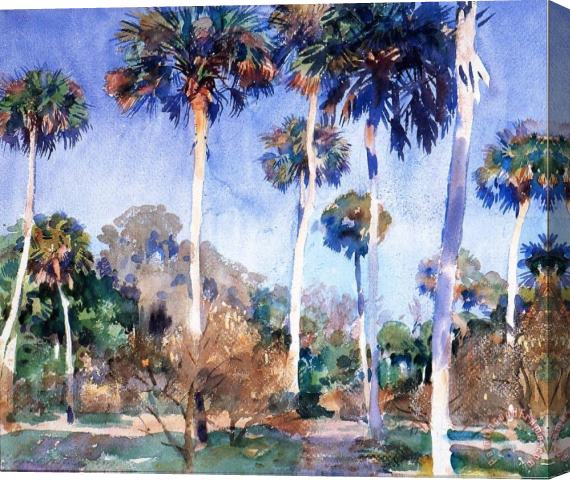 John Singer Sargent Palms 1917 Stretched Canvas Painting / Canvas Art