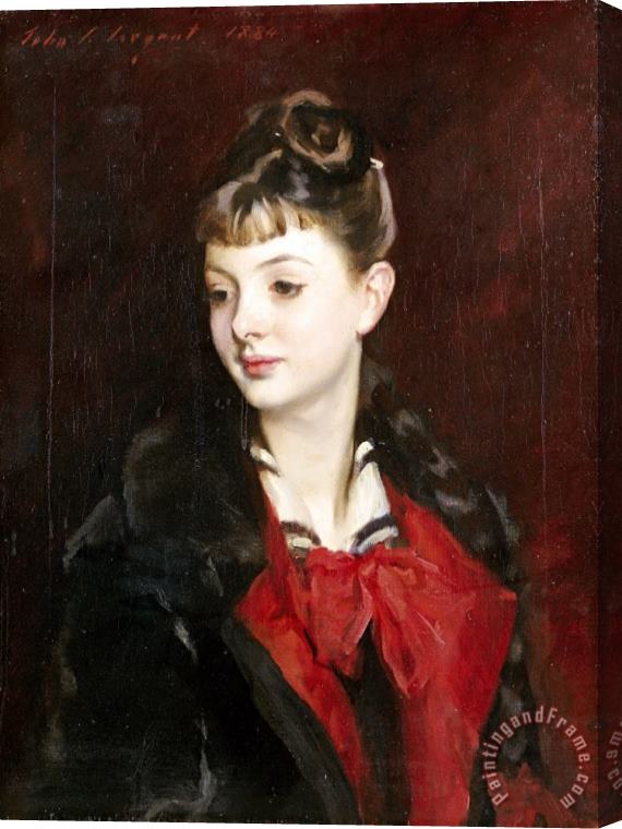 John Singer Sargent Portrait of Madamoiselle Suzanne Poirson Stretched Canvas Print / Canvas Art