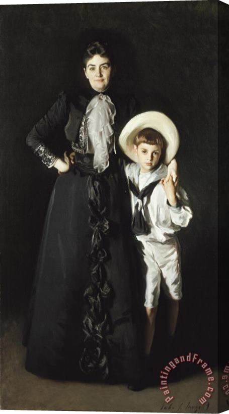 John Singer Sargent Portrait of Mrs. Edward L. Davis And Her Son, Livingston Davis Stretched Canvas Print / Canvas Art