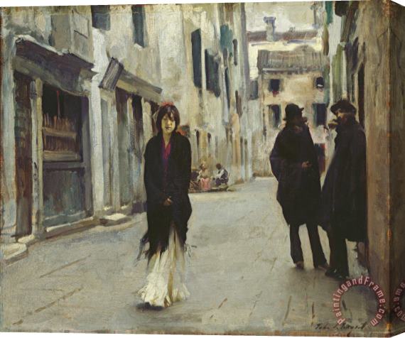 John Singer Sargent Street in Venice Stretched Canvas Painting / Canvas Art