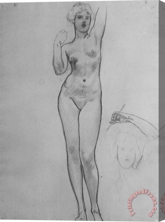John Singer Sargent Studies of Aphrodite for Aphrodite And Eros Stretched Canvas Print / Canvas Art