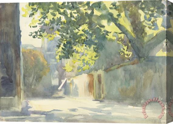 John Singer Sargent Sunlit Wall Under a Tree Stretched Canvas Painting / Canvas Art