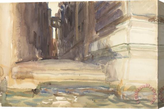 John Singer Sargent The Calle Della Rosa with The Monte Di Pieta, Venice Stretched Canvas Painting / Canvas Art