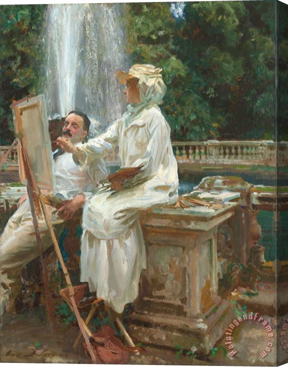 John Singer Sargent The Fountain, Villa Torlonia, Frascati, Italy Stretched Canvas Print / Canvas Art