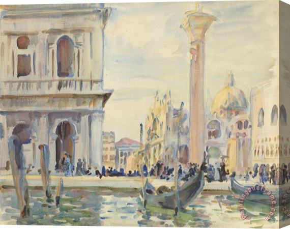 John Singer Sargent The Piazzetta Stretched Canvas Painting / Canvas Art